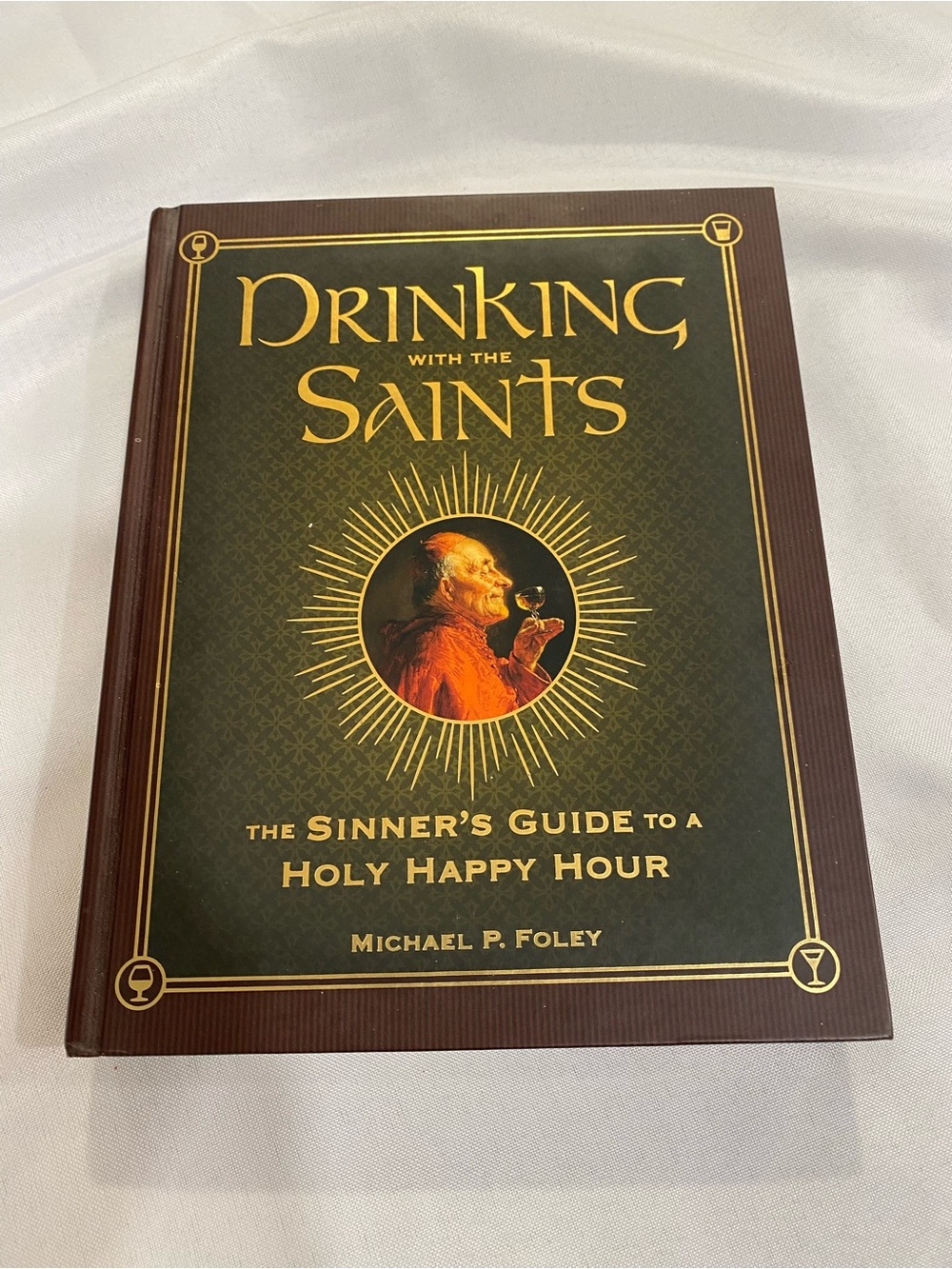 Drinking with the Saints Hardcover Book - Brown and Gold